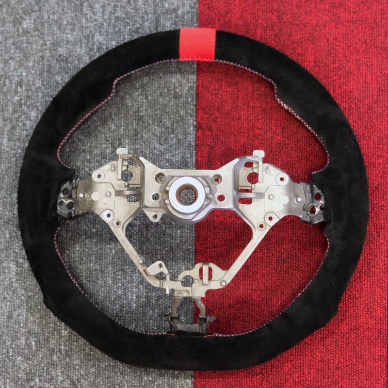 CAR MAKE T&E VERTEX SPECIFIC STEERING WHEEL TYPE-A SUEDE (VEHICLE EXCLUSIVE GR86, TOYOTA GR SERIES, LATE BRZ, ETC.) STE-GR86A FOR  CARMAKETE-00051