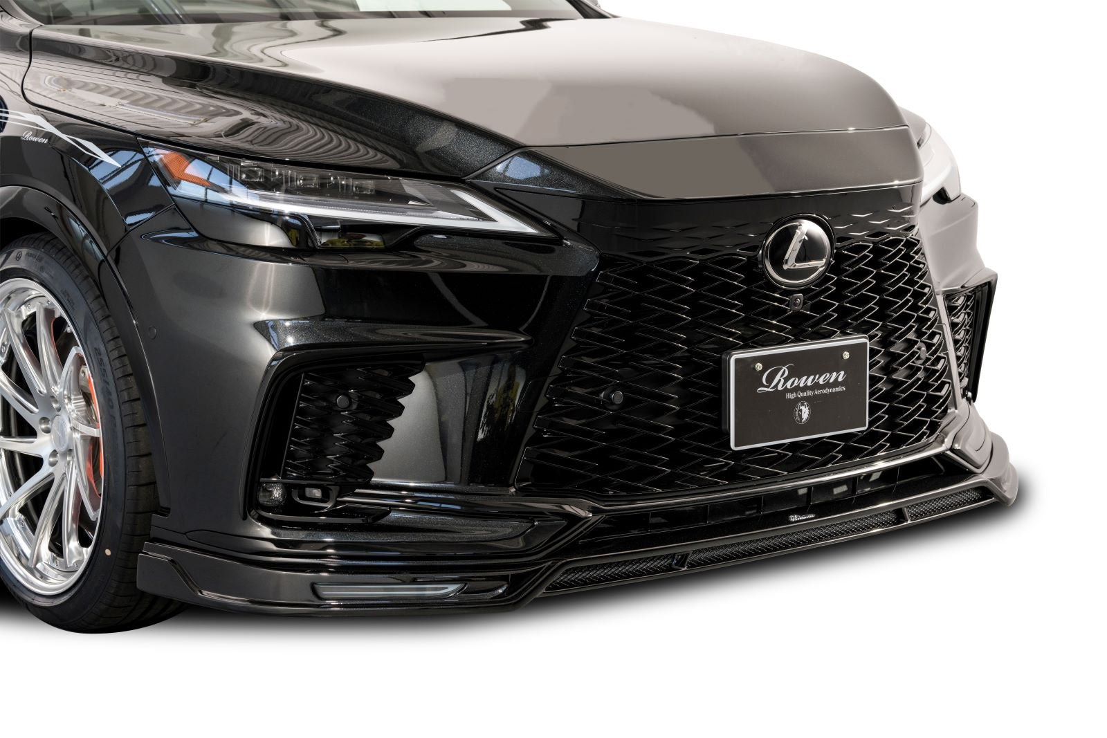 ROWEN FRONT SPOILER WITH LED BLADE FRP GUNMETAL FOR LEXUS RX F-SPORT RX500h 350 TALH17 TALH15 1L016A00-G