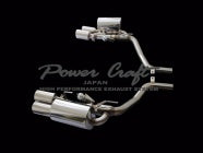 POWER CRAFT TURBO HYBRID EXHAUST MUFFLER SYSTEM WITH BLACK TAIL FOR MASERATI QUATTROPORTE TURBO V6 4WD 3.0L P-MAS790103-BKT