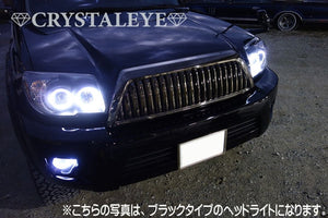 CRYSTAL EYE HIGH BRIGHTNESS EXTREME WHITE LED SQUID RING PROJECTOR HEADLIGHTS BLACK FOR TOYOTA HILUX SURF 210 215 KOUKI L187BK