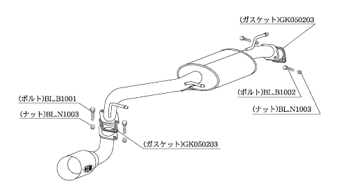 KAKIMOTO RACING EXHAUST KAKIMOTO.R FOR SUZUKI WAGON R RR MC22S MC21S  SS306
