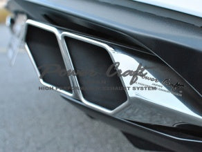 POWER CRAFT HYBRID EXHAUST MUFFLER SYSTEM SQUARE TAIL BLACK TAIL FOR LAMBORGHINI HURACAN LP610 P-LA300102-BKT