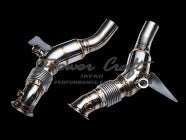 POWER CRAFT HYBRID EXHAUST MUFFLER SYSTEM WITH BLACK TAIL FOR FERRARI F8 TRIBUTE P-FE1140101-SE-BKT
