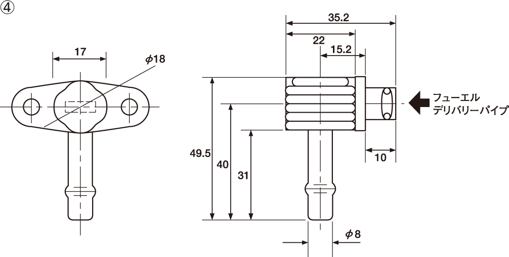 NISMO Fuel Pressure Regulator  For Universal Fitting 22672-RR710