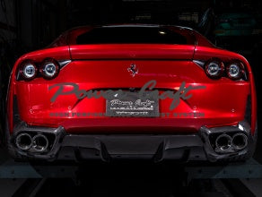 POWER CRAFT HYBRID EXHAUST MUFFLER SYSTEM BLACK TAIL WITH X TUBE FOR FERRARI 812 P-FE1030101-SE-BKT