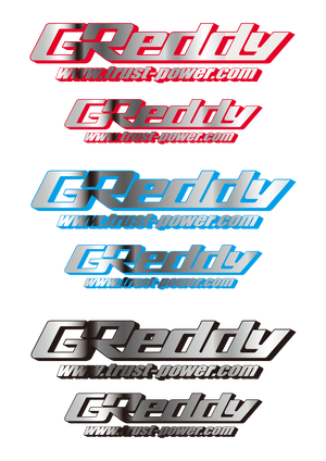 GREDDY MIRROR STICKER W240 BLACK FOR 18000349