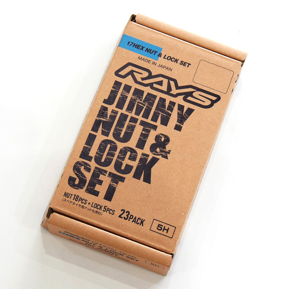 RAYS 17HEX NUT & LOCK SET L31 23PC M12X1.25 BLACK FOR SUZUKI JIMNY 74081000009BK