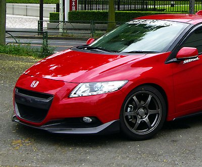 SEEKER FRP FRONT HALF SPOILER BLACK PEARL  FOR HONDA CR-Z  16000-ZF1-F02