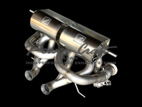 POWER CRAFT HYBRID EXHAUST MUFFLER SYSTEM FULL TITAN SQUARE TAIL BLACK TAIL FOR LAMBORGHINI AVENTADOR 740S P-LA1000103-BKT