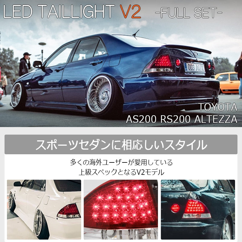 78WORKS LED TAIL LAMP CLEAR ALL CLEAR FULL CLEAR FOR TOYOTA ALTEZZA GXE10 SXE10 J360CLVWCL