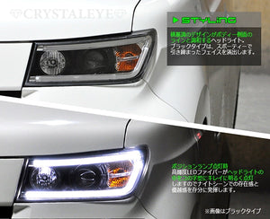 CRYSTAL EYE LED LIGHT BAR PROJECTOR HEADLIGHTS CHROME FOR TOYOTA BB QNC20  S149-CR