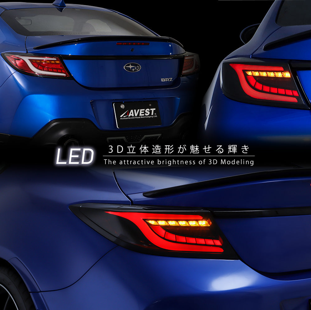 AVEST FULL LED TAIL LIGHT RED FOR TOYOTA GR86 ZD8 SUBARU BRZ ZD8 TO2003-J-CRCAR