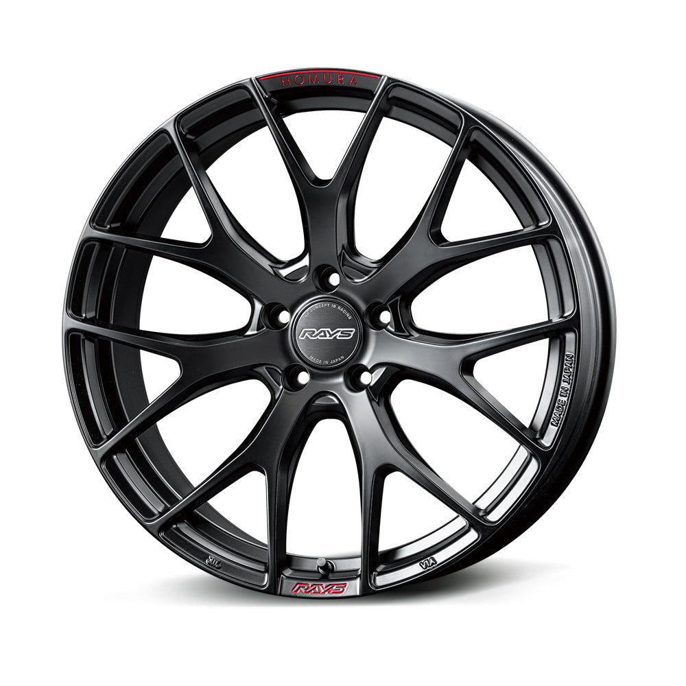 RAYS HOMURA 2X7FT SPORT EDITION 19X8J +45 5X120 SEMI-GLOSS BLACK RAP (RED CLEAR) (B7J) 27339804521B7J