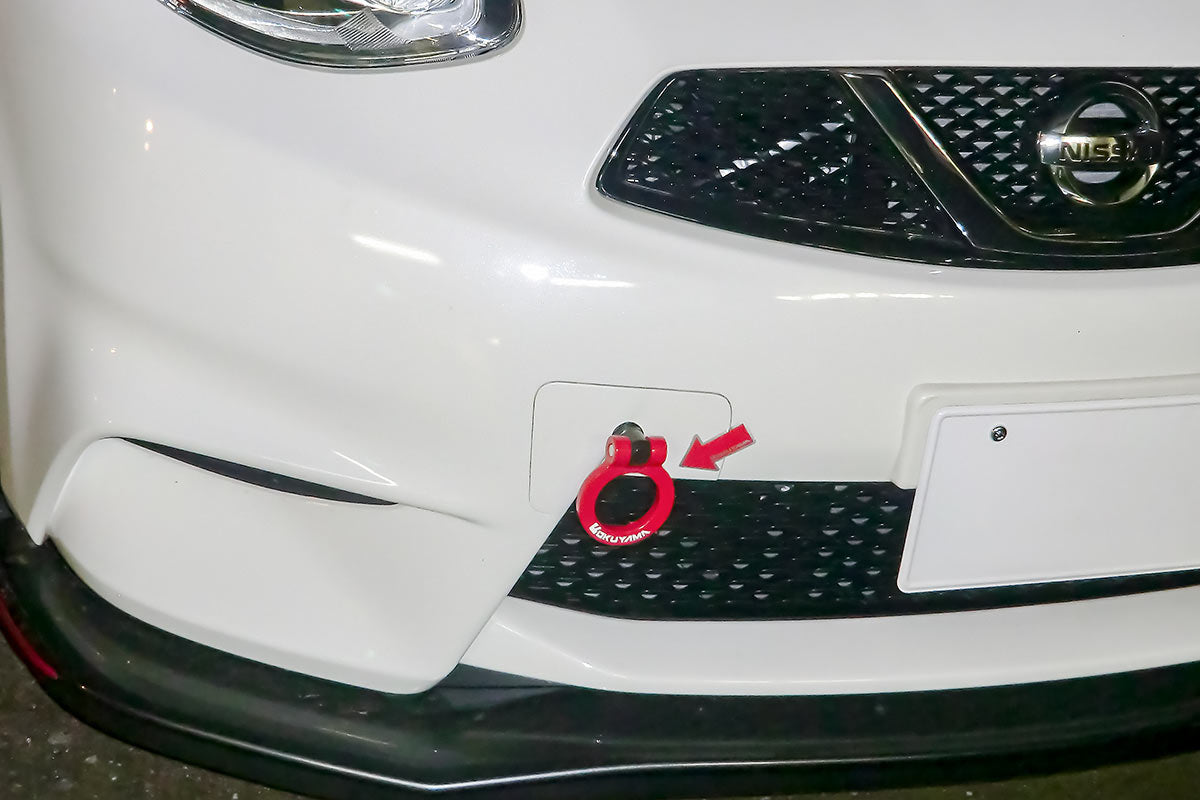 OKUYAMA TOWING HOOK FRONT SILVER For MARCH NISMO S K13 REVISED 301-010-2