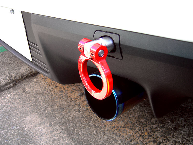 OKUYAMA FLIP-UP TOWING HOOK REAR RED For LANCER EVO.X CZ4A 301-031-0