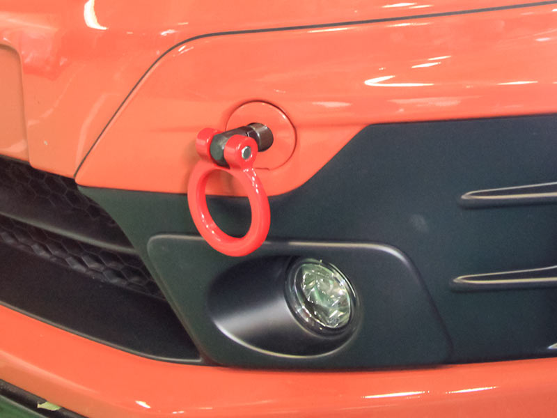 OKUYAMA FLIP-UP TOWING HOOK FRONT SILVER For HONDA FIT GE8 301-042-2