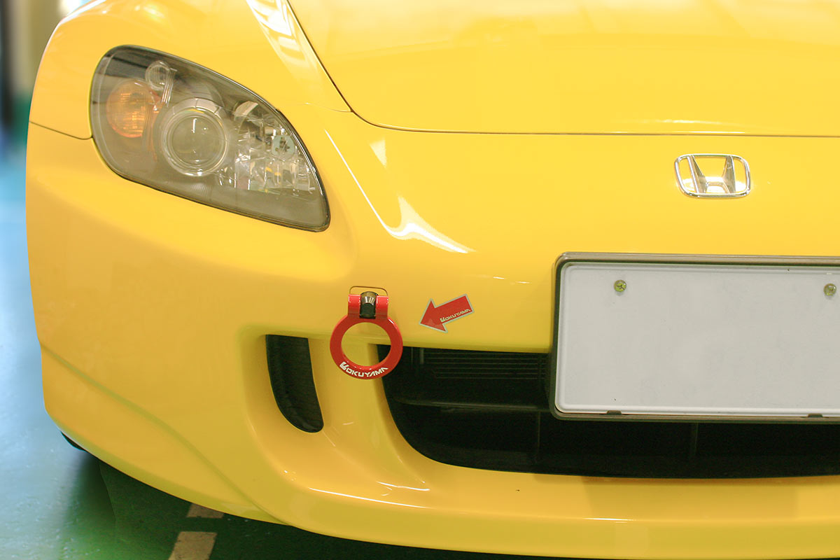 OKUYAMA FLIP-UP TOWING HOOK YELLOW For HONDA S2000 AP1 AP2 301-044-1