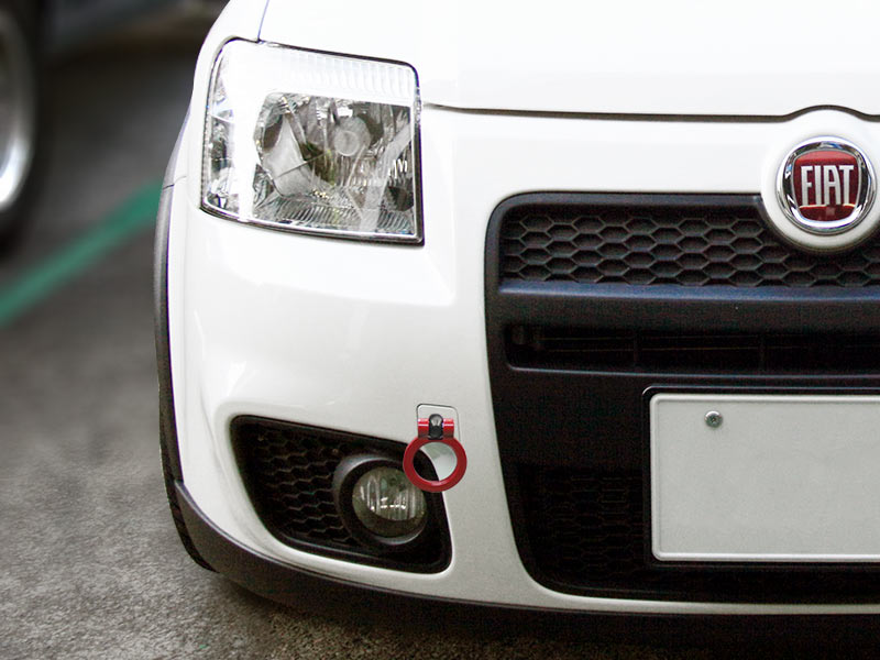 OKUYAMA FLIP-UP TOWING HOOK FRONT RED For FIAT PANDA 1691 # 301-060-0