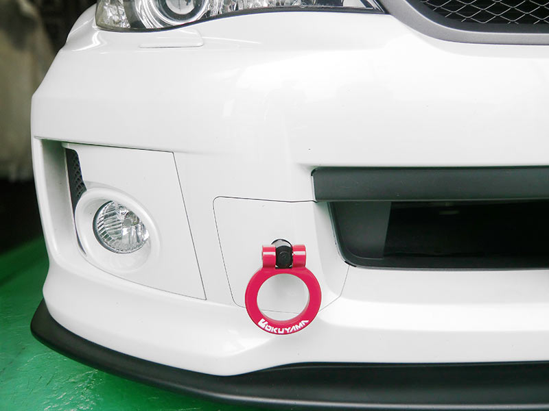 OKUYAMA TOWING HOOK FRONT RED For SUBARU IMPREZA GRB GVB GRF GVF GH8 301-062-0