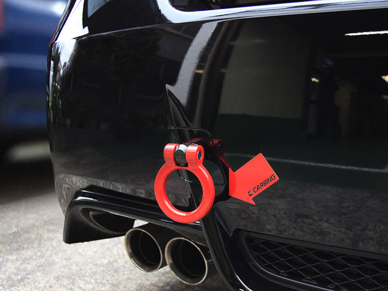 OKUYAMA FLIP-UP TOWING HOOK REAR YELLOW For SUBARU IMPREZA GVB GVF 301-063-1