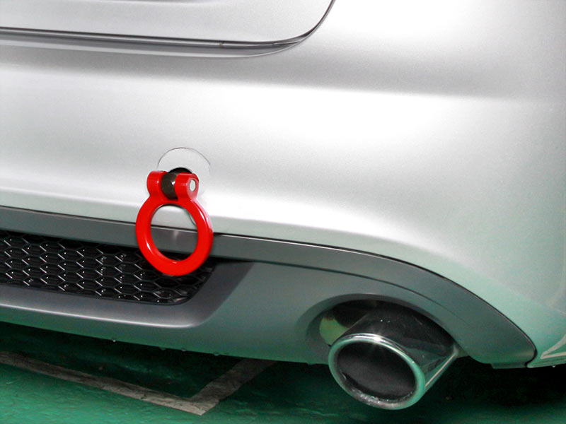 OKUYAMA FLIP-UP TOWING HOOK REAR RED For AUDI A4 8KCDNF 301-065-0