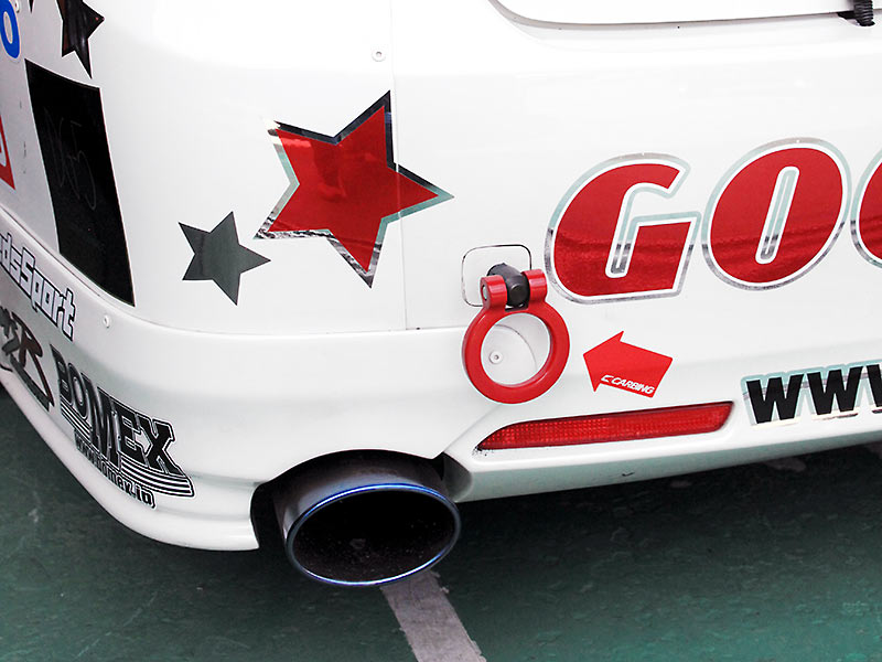 OKUYAMA FLIP-UP TOWING HOOK REAR YELLOW For TOYOTA MARK X GRX133 301-073-2