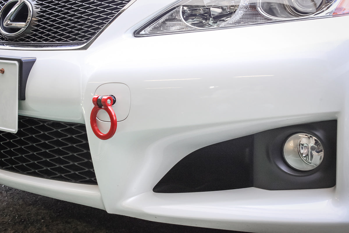 OKUYAMA FLIP-UP TOWING HOOK FRONT REAR YELLOW For LEXUS IS-F USE20 301-075-1