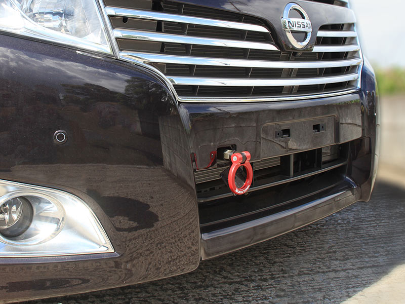 OKUYAMA TOWING HOOK FRONT RED For ELGRAND PE52 FIRST HALF YEAR 301-078-0