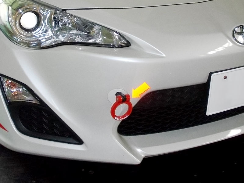 OKUYAMA TOWING HOOK Fr SILVER For 86 WRX STI ZN6 EARLY STAGE VAB LATE D 301-079-2