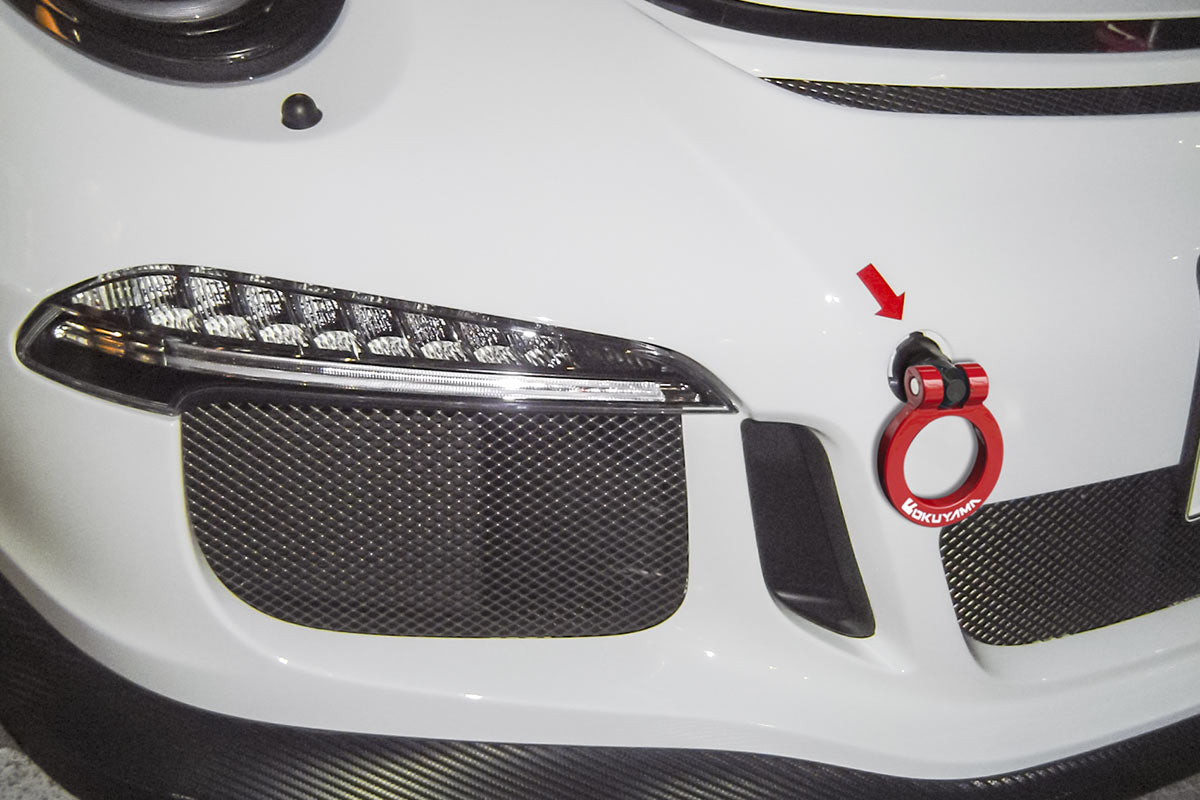 OKUYAMA TOWING HOOK FRONT SILVER For PORSCHE 911 GT3 718 991 982J1 301-088-2