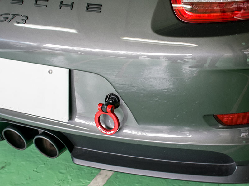 OKUYAMA FLIP-UP TOWING HOOK REAR RED For PORSCHE 911 GT3 GT3 RS 991 301-089-0