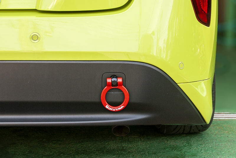 OKUYAMA FLIP-UP TOWING HOOK REAR RED For TOYOTA PRIUS ZVW50 55 301-105-0