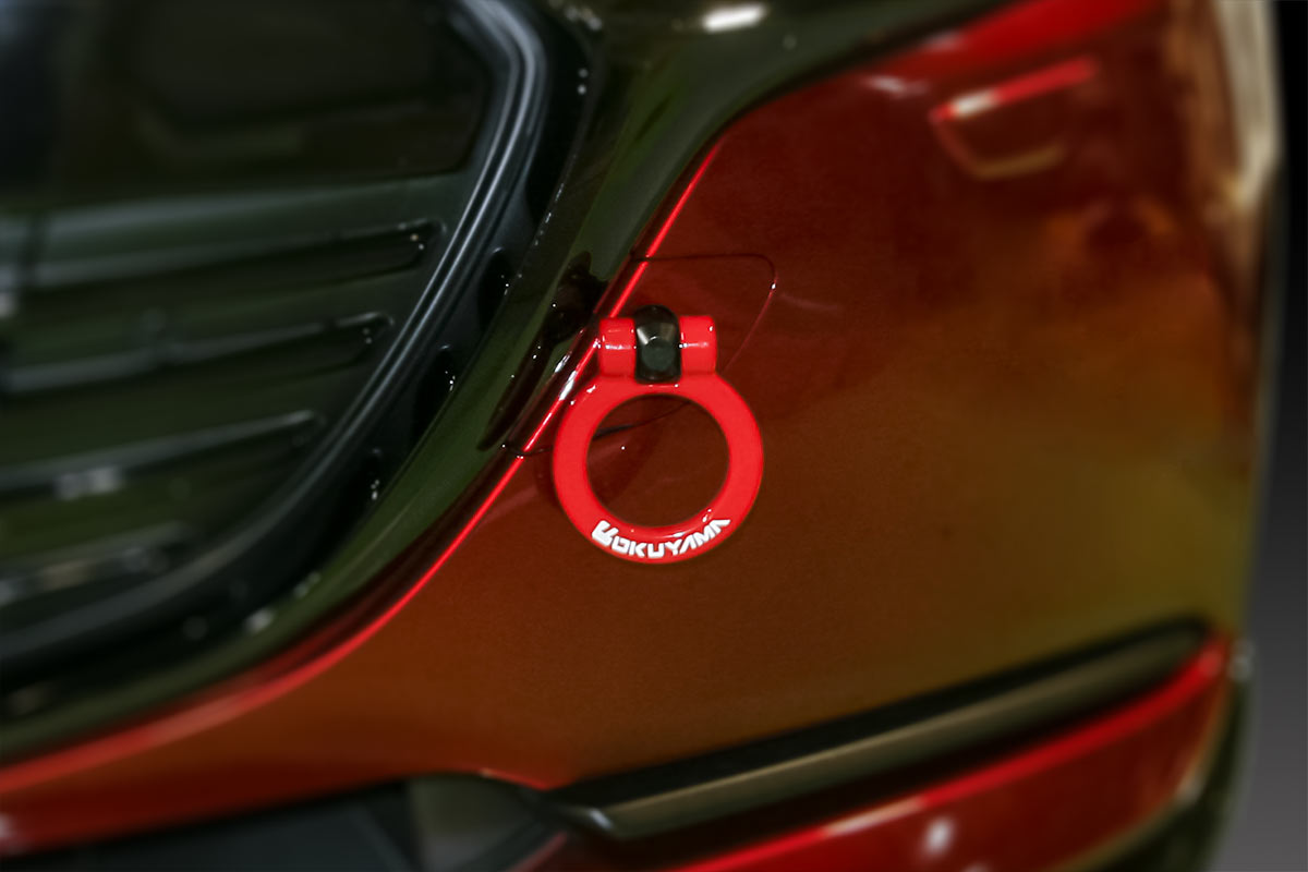 OKUYAMA FLIP-UP TOWING HOOK FRONT SILVER For MAZDA MAZDA 2 DJ *** 301-110-2