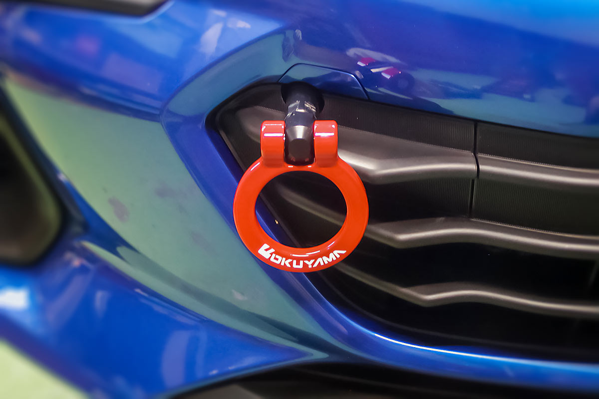 OKUYAMA FLIP-UP TOWING HOOK FRONT RED For SUBARU BRZ ZD8 301-111-0-RD