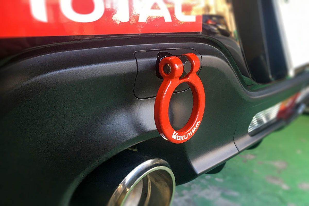 OKUYAMA FLIP-UP TOWING HOOK REAR SILVER For SUBARU BRZ ZD8 301-112-0-SL