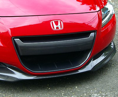 SEEKER FRONT GRILLE ARCH PART + HORIZONTAL BAR CARBON UNPAINTED FOR HONDA CR-Z  16010-ZF1-CC1