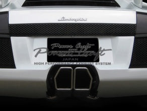 POWER CRAFT HYBRID EXHAUST MUFFLER SYSTEM ROUND TITAN TAIL FOR LAMBORGHINI MURCIELAGO LP620 P-LA310103