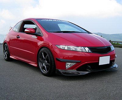 SEEKER CARBON CANARD SET UV CUT CLEAR PAINTED FOR HONDA CIVIC FN2 16060-FN2-C02