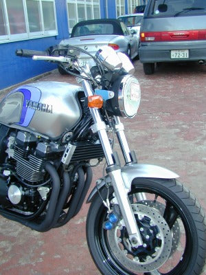 PLOT SWAGE-LINE PRO FRONT BRAKE HOSE KIT BI-PIECE STAINLESS STEEL FITTINGS CLEAR HOSE FOR YAMAHA XJR400R STP305FB