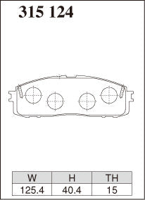 DIXCEL BRAKE PAD TYPE ES REAR [COMPATIBILITY LIST IN DESC.] 365093-ES