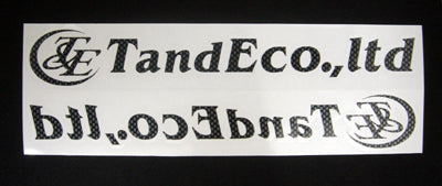 CAR MAKE T&E [TANDE FORWARD REVERSE SET STICKER] LIMITED SALE CARBON & WHITE WHITE FOR  CARMAKETE-02893