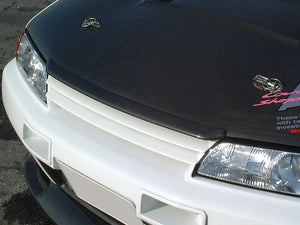 CAR SHOP F1 HOOD LIP TOP MOULDING PLAIN WEAVE CARBON FOR NISSAN SKYLINE GT-R R32 CARSHOP-F1-00002