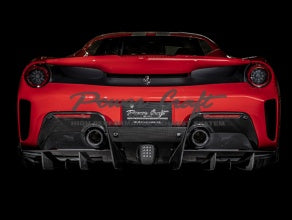 POWER CRAFT HYBRID EXHAUST MUFFLER SYSTEM WITH RACING STRAIGHT CATALYZER AND WITH BLACK TAIL FOR FERRARI 488 PISTA P-FE880103-SE-BKT
