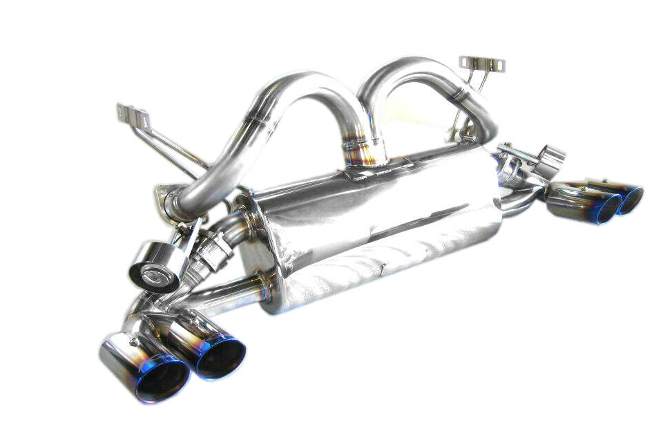 KREISSIEG F1 SOUND VALVETRONIC EXHAUST SYSTEM SUPER HOWLING VER. TITANIUM FLOATING CURL TAIL SANDBLASTED KSG LOGO MARK FOR FERRARI 348 TS FERRARI 348 TB F348-08-TITANIUM-TS-TB