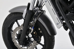 PLOT SWAGE-LINE PRO FRONT BRAKE HOSE KIT BI-PIECE BLACK STAINLESS STEEL FITTINGS CLEAR HOSE FOR YAMAHA XSR700 BTP365FB