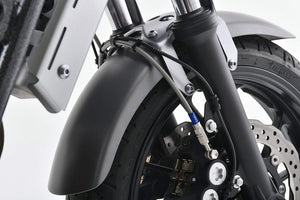 PLOT SWAGE-LINE PRO FRONT BRAKE HOSE KIT BI-PIECE BLACK STAINLESS STEEL FITTINGS CLEAR HOSE FOR YAMAHA XSR700 BTP365FB