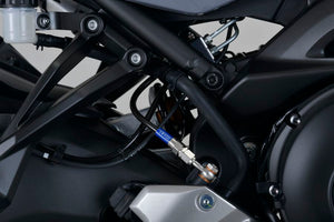 PLOT SWAGE-LINE PRO REAR BRAKE HOSE KIT STAINLESS STEEL FITTINGS BLACK SMOKE HOSE FOR YAMAHA TRACER900 GT STPB366R