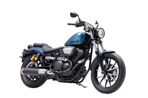 PLOT SWAGE-LINE PRO FRONT BRAKE HOSE KIT MASTER SIDE HOSE ONLY BLACK STAINLESS STEEL FITTINGS BLACK SMOKE HOSE FOR YAMAHA BOLT BOLT R SPEC ABS BTPB381FM