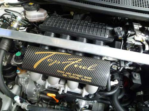 TOP FUEL DRY CARBON INTAKE MANIFOLD COVER GOLD FOR HONDA FIT GE FREED