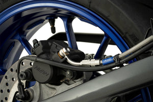 PLOT SWAGE-LINE PRO REAR BRAKE HOSE KIT STAINLESS STEEL FITTINGS BLACK SMOKE HOSE FOR YAMAHA YZF-R7 STPB382R